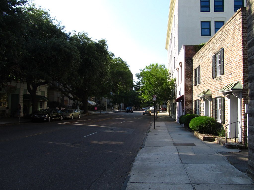 A walkable, tree-lined Lowcountry street near Nexton